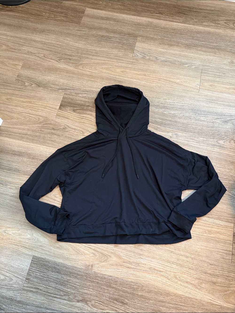 all in motion Black Cropped Pullover Hoodie